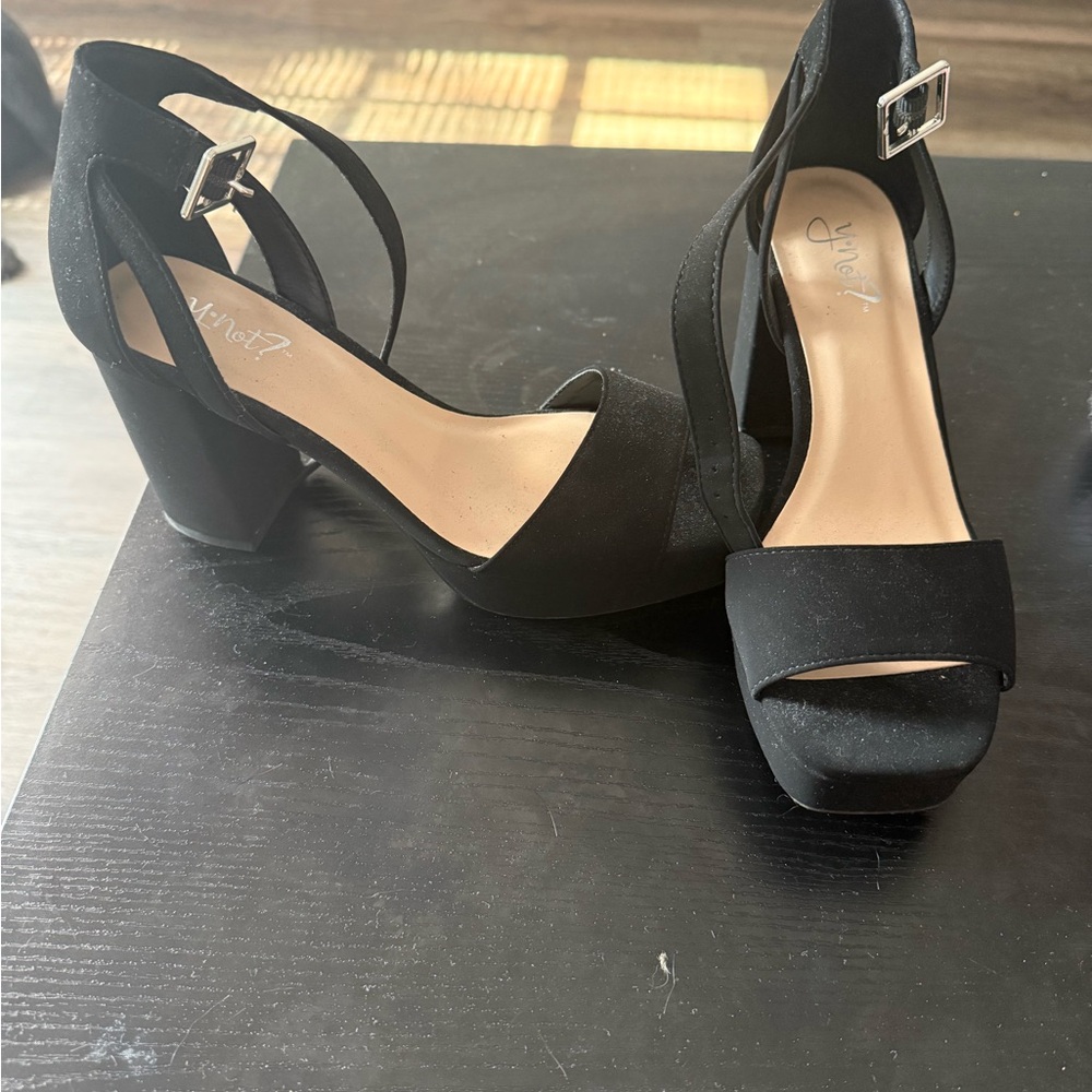 Black Chunky Heel